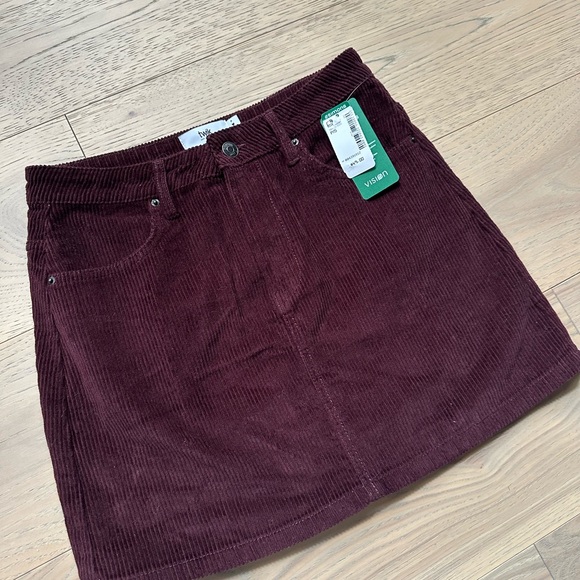 twik Dresses & Skirts - Twik Corduroy Mini Skirt in Burgundy Size Small